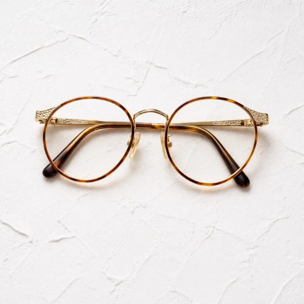 Tura Vintage Round Frames MOD 247 Gold Tortoise